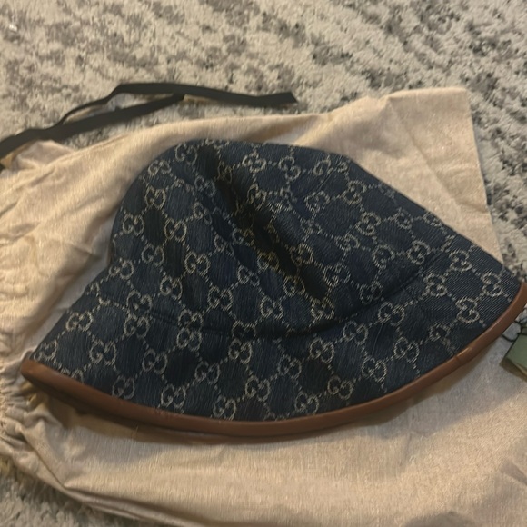 Gucci GG Denim Canvas Bucket Hat size L - Picture 2 of 5